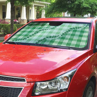 Green Hawaii Palaka Auto Sun Shade Hawaiian Pikake Lei LT05 - Polynesian Pride