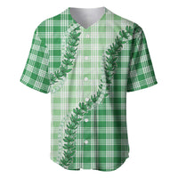 Green Hawaii Palaka Baseball Jersey Hawaiian Pikake Lei LT05 Green - Polynesian Pride