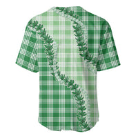 Green Hawaii Palaka Baseball Jersey Hawaiian Pikake Lei LT05 - Polynesian Pride