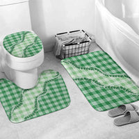 Green Hawaii Palaka Bathroom Set Hawaiian Pikake Lei LT05 Mat Set Only (3 pcs) One Size Green - Polynesian Pride