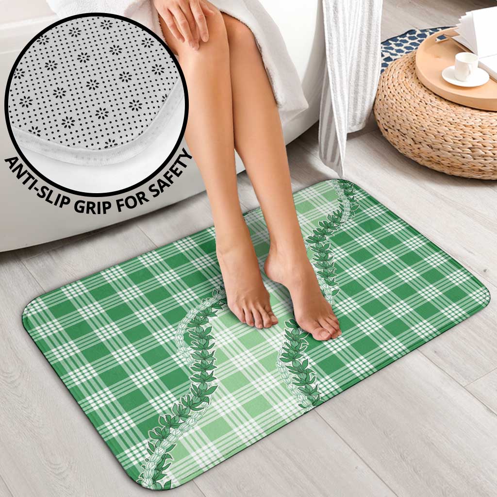 Green Hawaii Palaka Bathroom Set Hawaiian Pikake Lei LT05 - Polynesian Pride