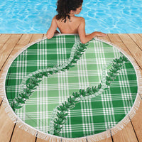 Green Hawaii Palaka Beach Blanket Hawaiian Pikake Lei LT05 - Polynesian Pride