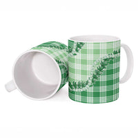 Green Hawaii Palaka Ceramic Mug Hawaiian Pikake Lei LT05 - Polynesian Pride