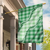 Green Hawaii Palaka Garden Flag Hawaiian Pikake Lei LT05 House Flag Green - Polynesian Pride