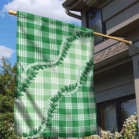 Green Hawaii Palaka Garden Flag Hawaiian Pikake Lei LT05 - Polynesian Pride