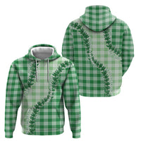 Green Hawaii Palaka Hoodie Hawaiian Pikake Lei LT05 - Polynesian Pride