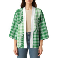 Green Hawaii Palaka Kimono Hawaiian Pikake Lei LT05 - Polynesian Pride