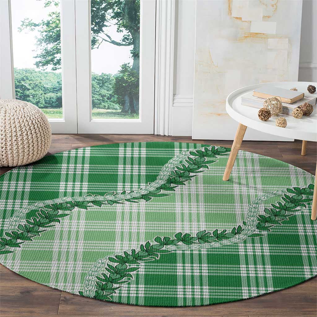Green Hawaii Palaka Round Carpet Hawaiian Pikake Lei LT05 - Polynesian Pride