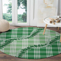 Green Hawaii Palaka Round Carpet Hawaiian Pikake Lei LT05 - Polynesian Pride