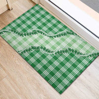 Green Hawaii Palaka Rubber Doormat Hawaiian Pikake Lei LT05 - Polynesian Pride