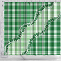 Green Hawaii Palaka Shower Curtain Hawaiian Pikake Lei LT05 - Polynesian Pride