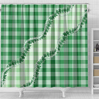 Green Hawaii Palaka Shower Curtain Hawaiian Pikake Lei LT05 - Polynesian Pride