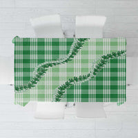 Green Hawaii Palaka Tablecloth Hawaiian Pikake Lei LT05 Green - Polynesian Pride
