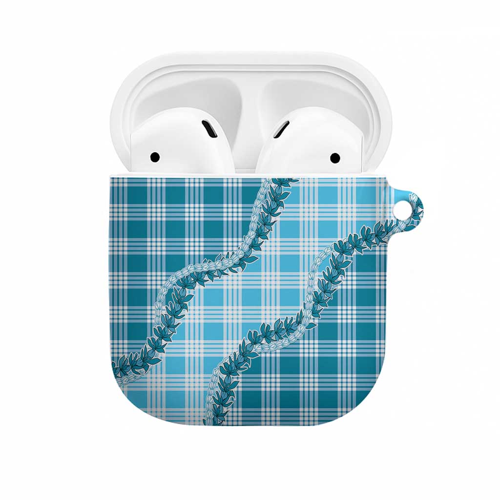 Blue Hawaii Palaka AirPods Case Hawaiian Pikake Lei LT05 Blue - Polynesian Pride