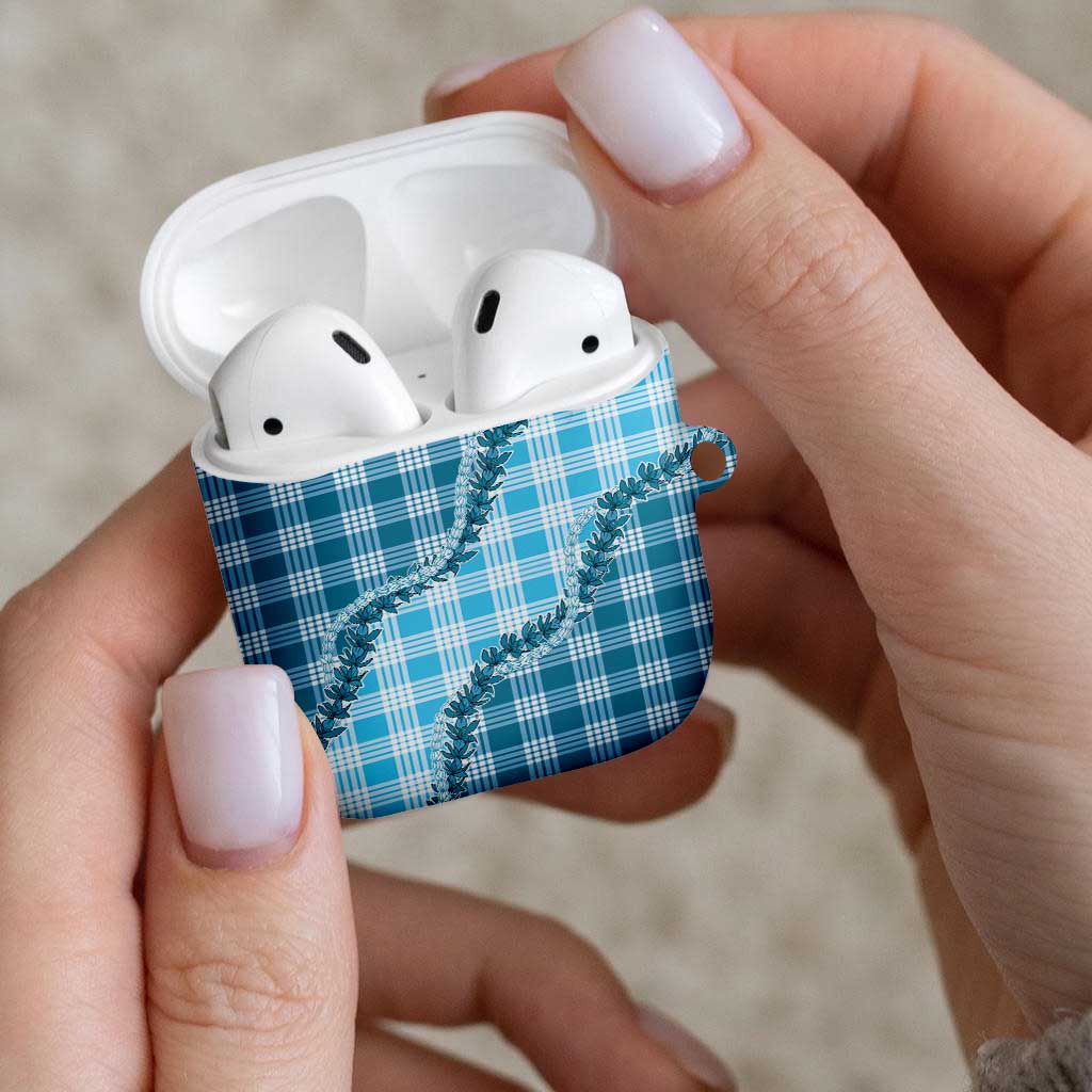 Blue Hawaii Palaka AirPods Case Hawaiian Pikake Lei LT05 - Polynesian Pride