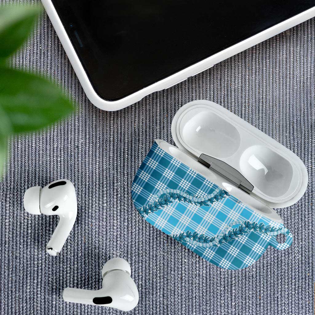 Blue Hawaii Palaka AirPods Case Hawaiian Pikake Lei LT05 - Polynesian Pride