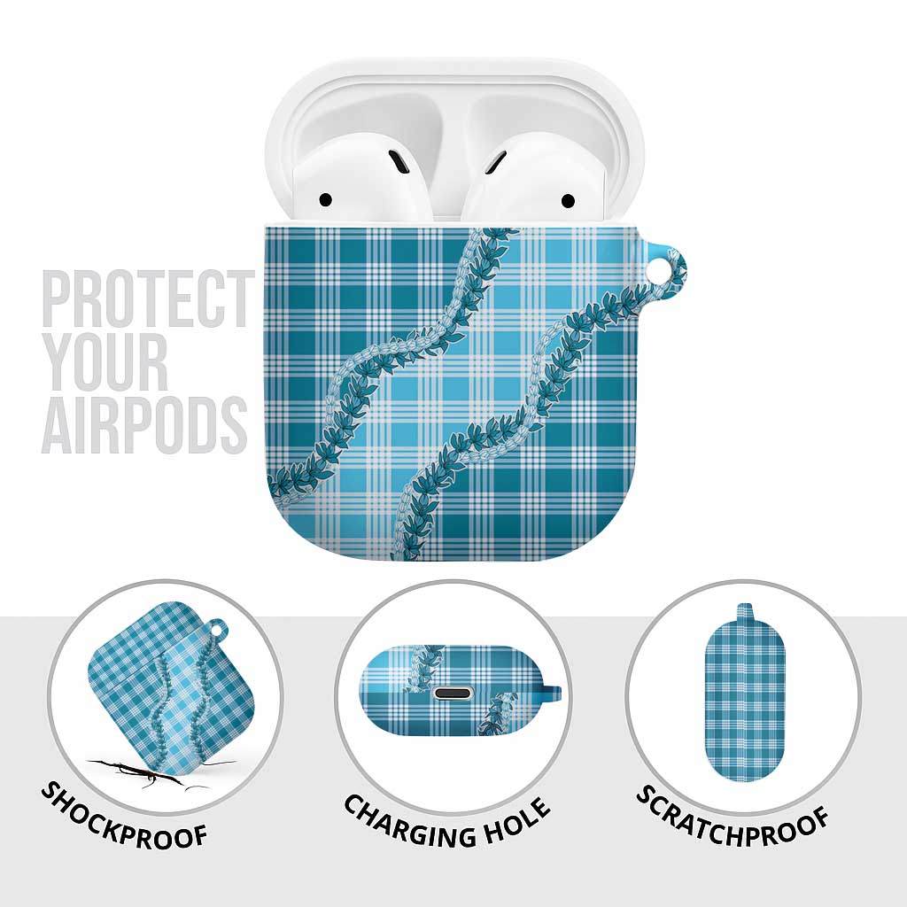 Blue Hawaii Palaka AirPods Case Hawaiian Pikake Lei LT05 - Polynesian Pride