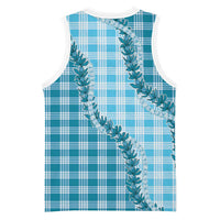 Blue Hawaii Palaka Basketball Jersey Hawaiian Pikake Lei LT05 - Polynesian Pride