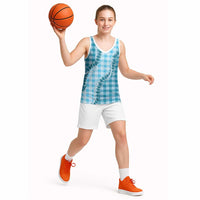 Blue Hawaii Palaka Basketball Jersey Hawaiian Pikake Lei LT05 - Polynesian Pride
