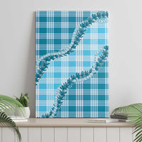 Blue Hawaii Palaka Canvas Wall Art Hawaiian Pikake Lei LT05 - Polynesian Pride