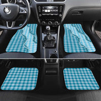 Blue Hawaii Palaka Car Mats Hawaiian Pikake Lei LT05 Set 4pcs Blue - Polynesian Pride