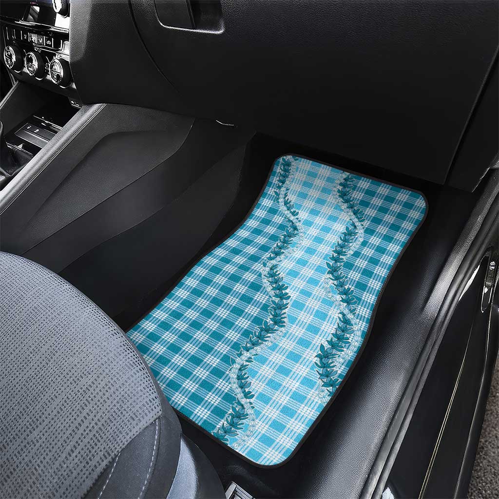 Blue Hawaii Palaka Car Mats Hawaiian Pikake Lei LT05 - Polynesian Pride