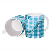 Blue Hawaii Palaka Ceramic Mug Hawaiian Pikake Lei LT05 - Polynesian Pride