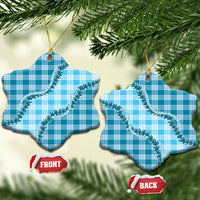 Blue Hawaii Palaka Ceramic Ornament Hawaiian Pikake Lei