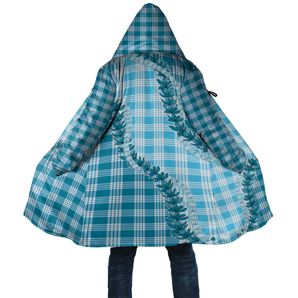 Blue Hawaii Palaka Cloak Hawaiian Pikake Lei LT05 Unisex Blue - Polynesian Pride