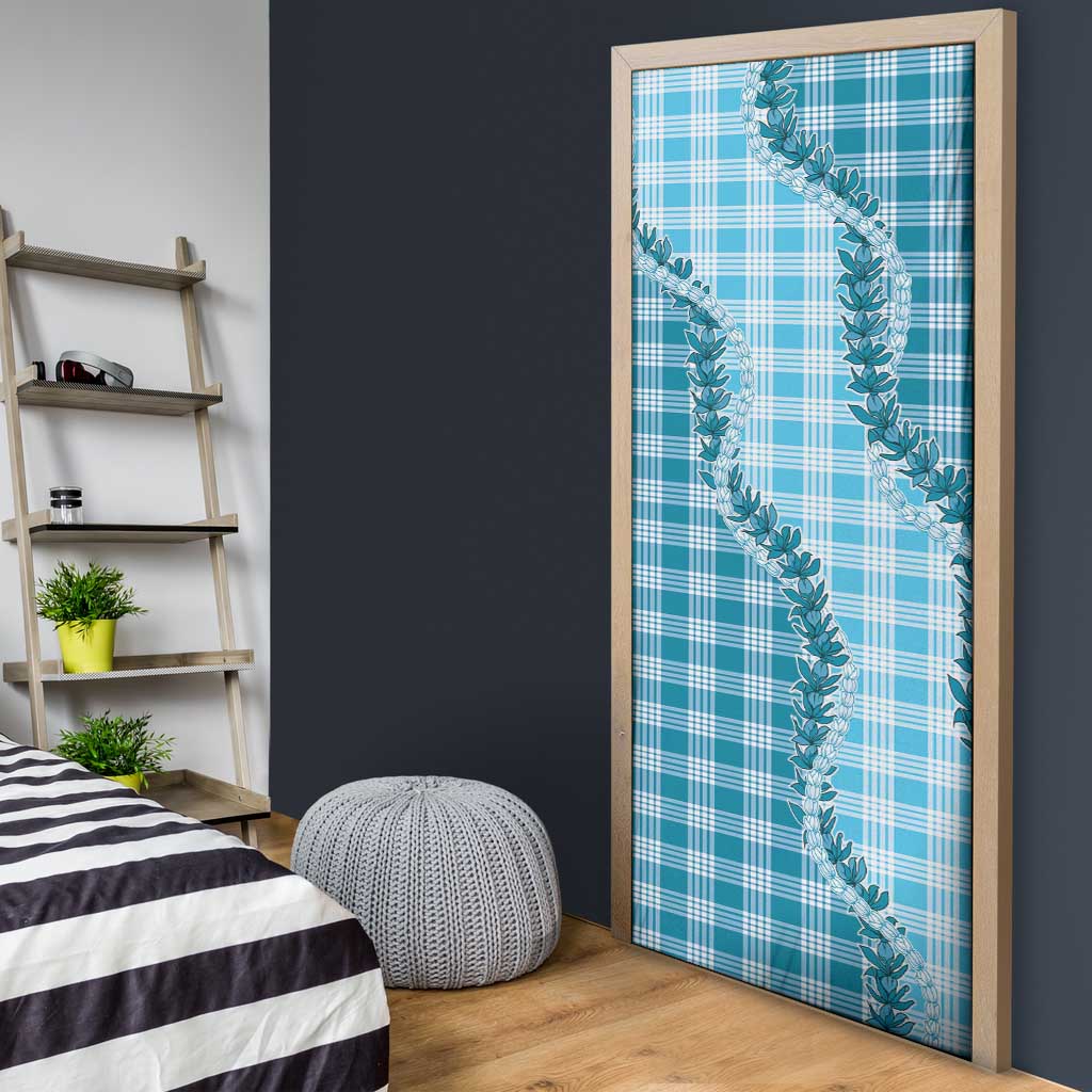 Blue Hawaii Palaka Door Cover Hawaiian Pikake Lei LT05 - Polynesian Pride