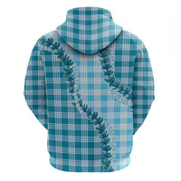Blue Hawaii Palaka Hoodie Hawaiian Pikake Lei LT05 - Polynesian Pride