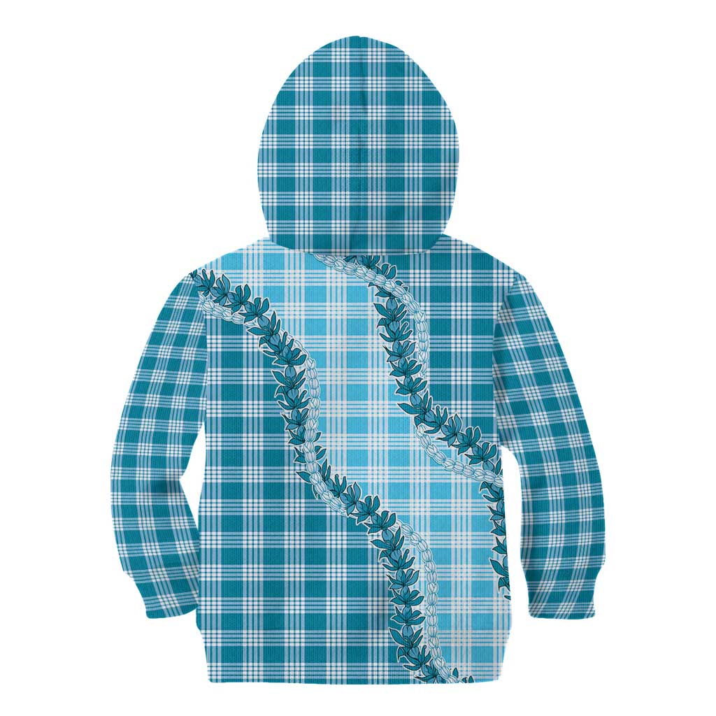 Blue Hawaii Palaka Kid Hoodie Hawaiian Pikake Lei LT05 - Polynesian Pride