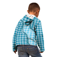 Blue Hawaii Palaka Kid Hoodie Hawaiian Pikake Lei LT05 - Polynesian Pride