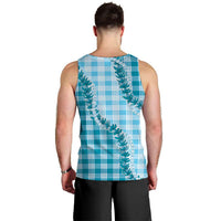 Blue Hawaii Palaka Men Tank Top Hawaiian Pikake Lei LT05 - Polynesian Pride