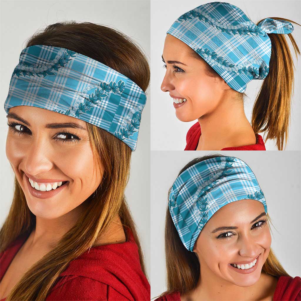Blue Hawaii Palaka Neck Gaiter Hawaiian Pikake Lei LT05 - Polynesian Pride