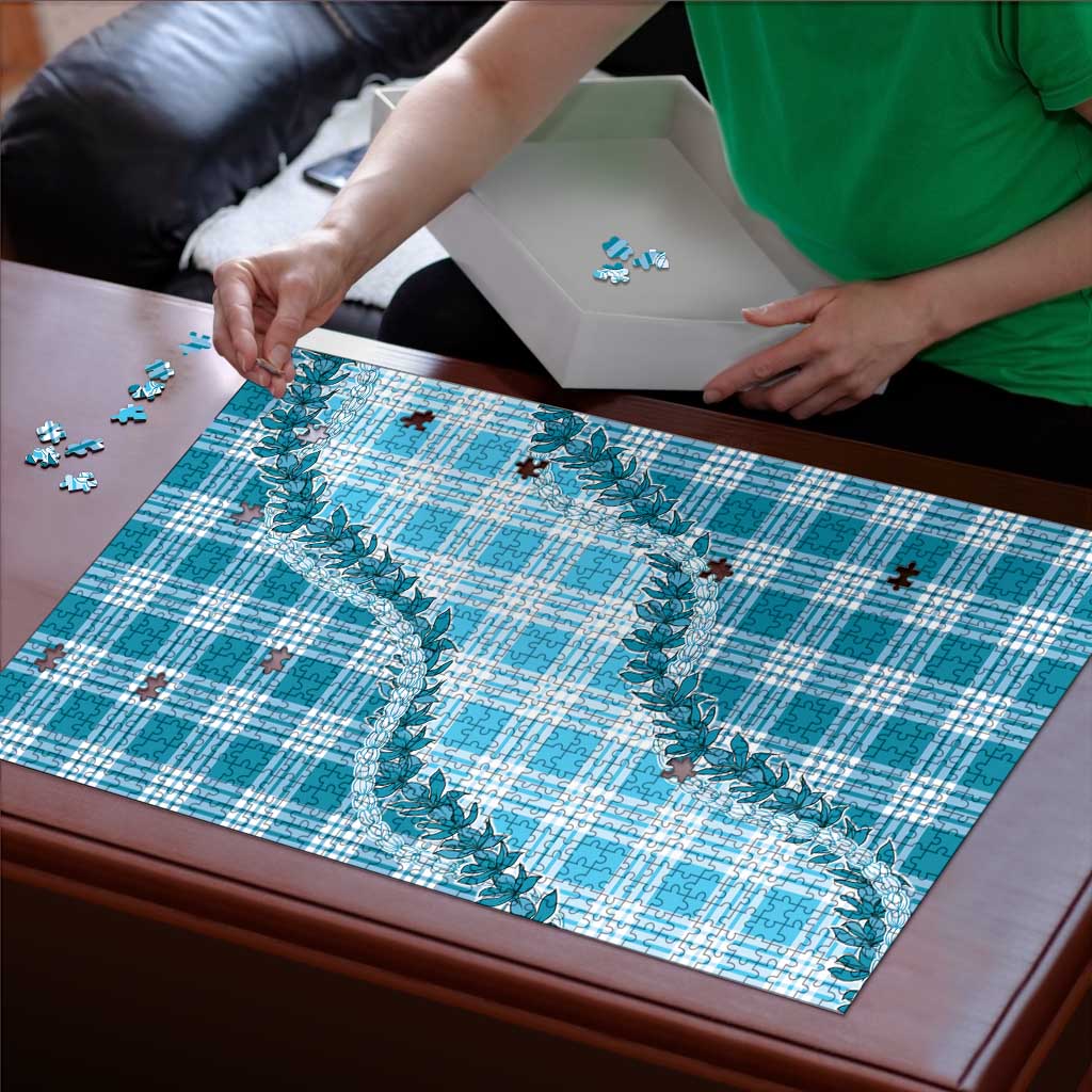 Blue Hawaii Palaka Puzzle Hawaiian Pikake Lei LT05 - Polynesian Pride