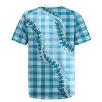 Blue Hawaii Palaka Rugby Jersey Hawaiian Pikake Lei LT05 - Polynesian Pride
