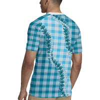 Blue Hawaii Palaka Rugby Jersey Hawaiian Pikake Lei LT05 - Polynesian Pride