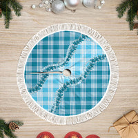 Blue Hawaii Palaka Tree Skirt Hawaiian Pikake Lei