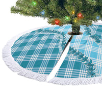 Blue Hawaii Palaka Tree Skirt Hawaiian Pikake Lei
