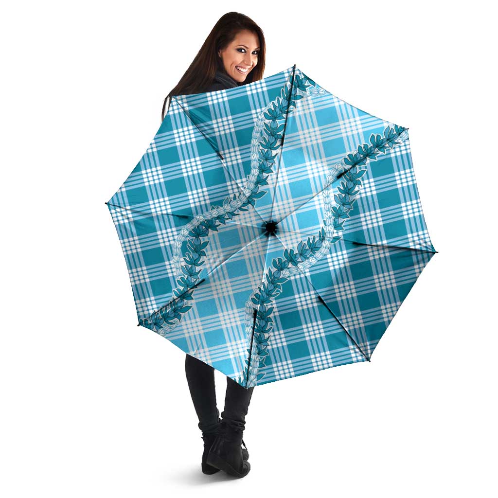 Blue Hawaii Palaka Umbrella Hawaiian Pikake Lei LT05 - Polynesian Pride