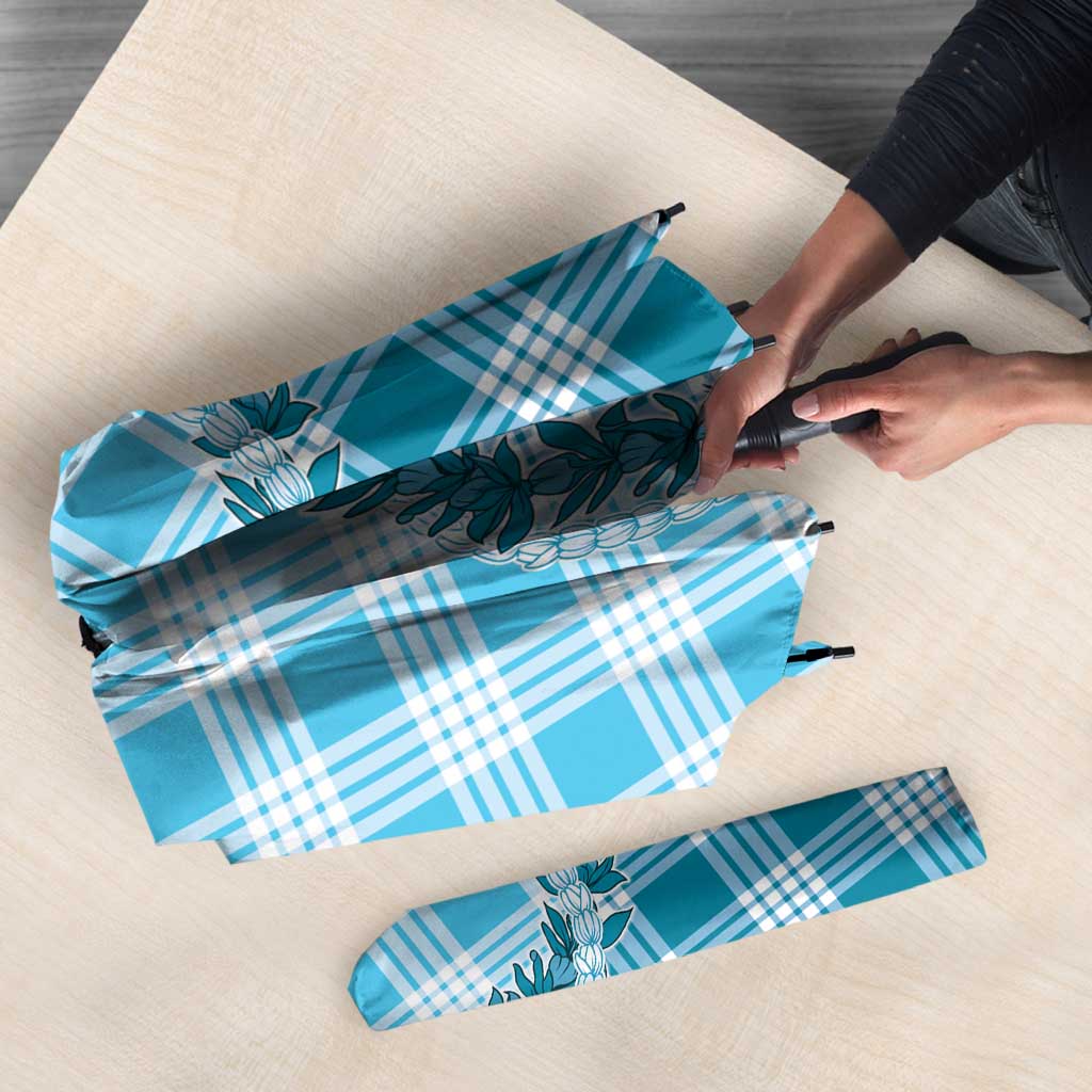 Blue Hawaii Palaka Umbrella Hawaiian Pikake Lei LT05 - Polynesian Pride