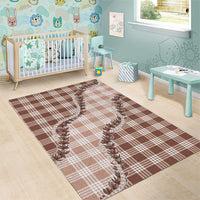 Beige Hawaii Palaka Area Rug Hawaiian Pikake Lei LT05 - Polynesian Pride