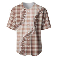 Beige Hawaii Palaka Baseball Jersey Hawaiian Pikake Lei LT05 Beige - Polynesian Pride