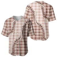 Beige Hawaii Palaka Baseball Jersey Hawaiian Pikake Lei LT05 - Polynesian Pride