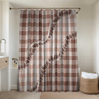 Beige Hawaii Palaka Bathroom Set Hawaiian Pikake Lei LT05 Shower Curtain Only Beige - Polynesian Pride