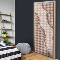 Beige Hawaii Palaka Door Cover Hawaiian Pikake Lei LT05 - Polynesian Pride
