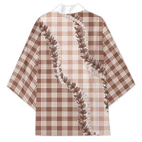 Beige Hawaii Palaka Kimono Hawaiian Pikake Lei LT05 - Polynesian Pride