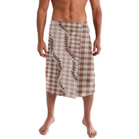Beige Hawaii Palaka Lavalava Hawaiian Pikake Lei LT05 Beige - Polynesian Pride