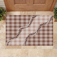 Beige Hawaii Palaka Rubber Doormat Hawaiian Pikake Lei LT05 Beige - Polynesian Pride